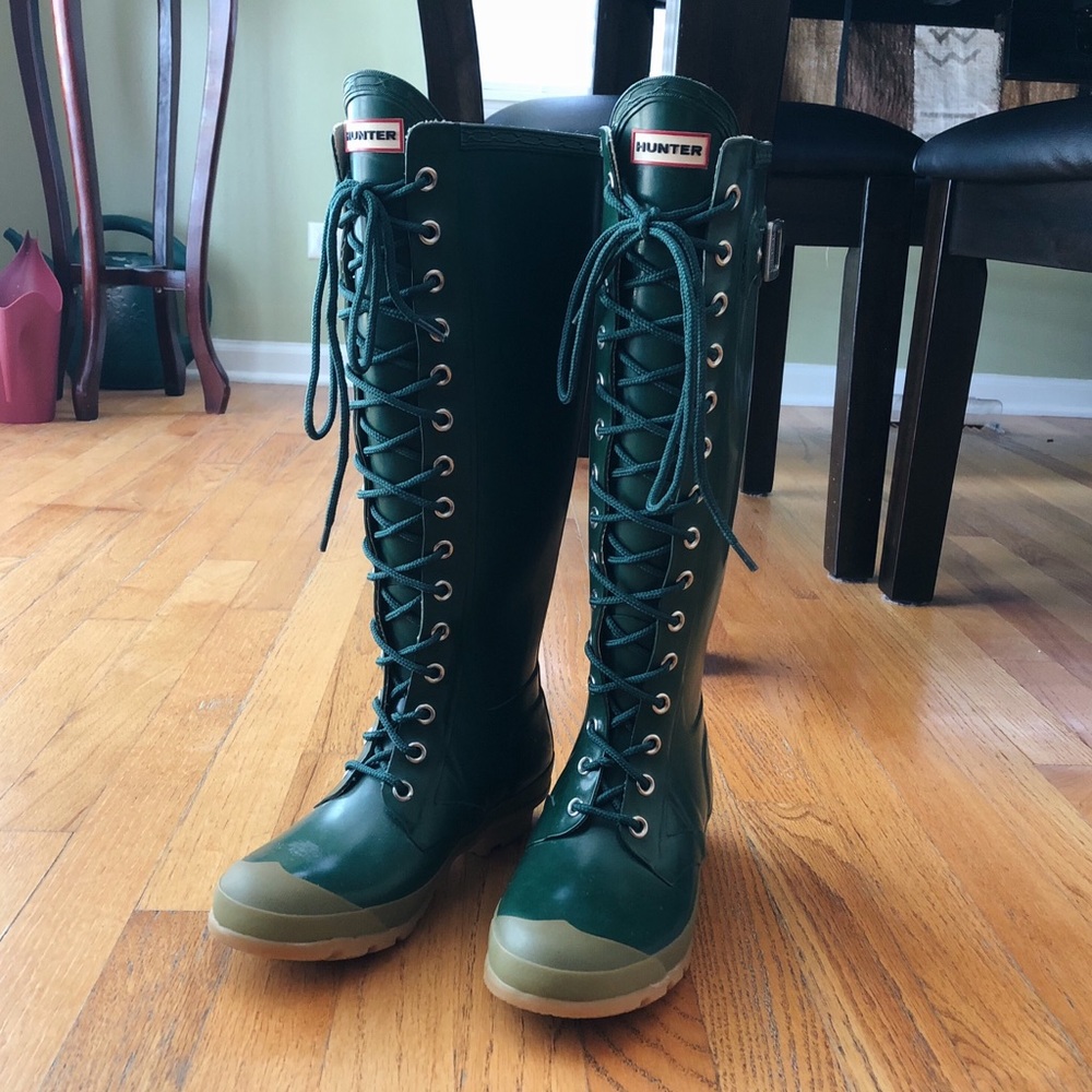 Hunter Boots | Watling Lace Up Gloss boots